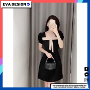 Váy lụa cát hàn [Xả kho] đính nơ điệu đà form tôn dáng